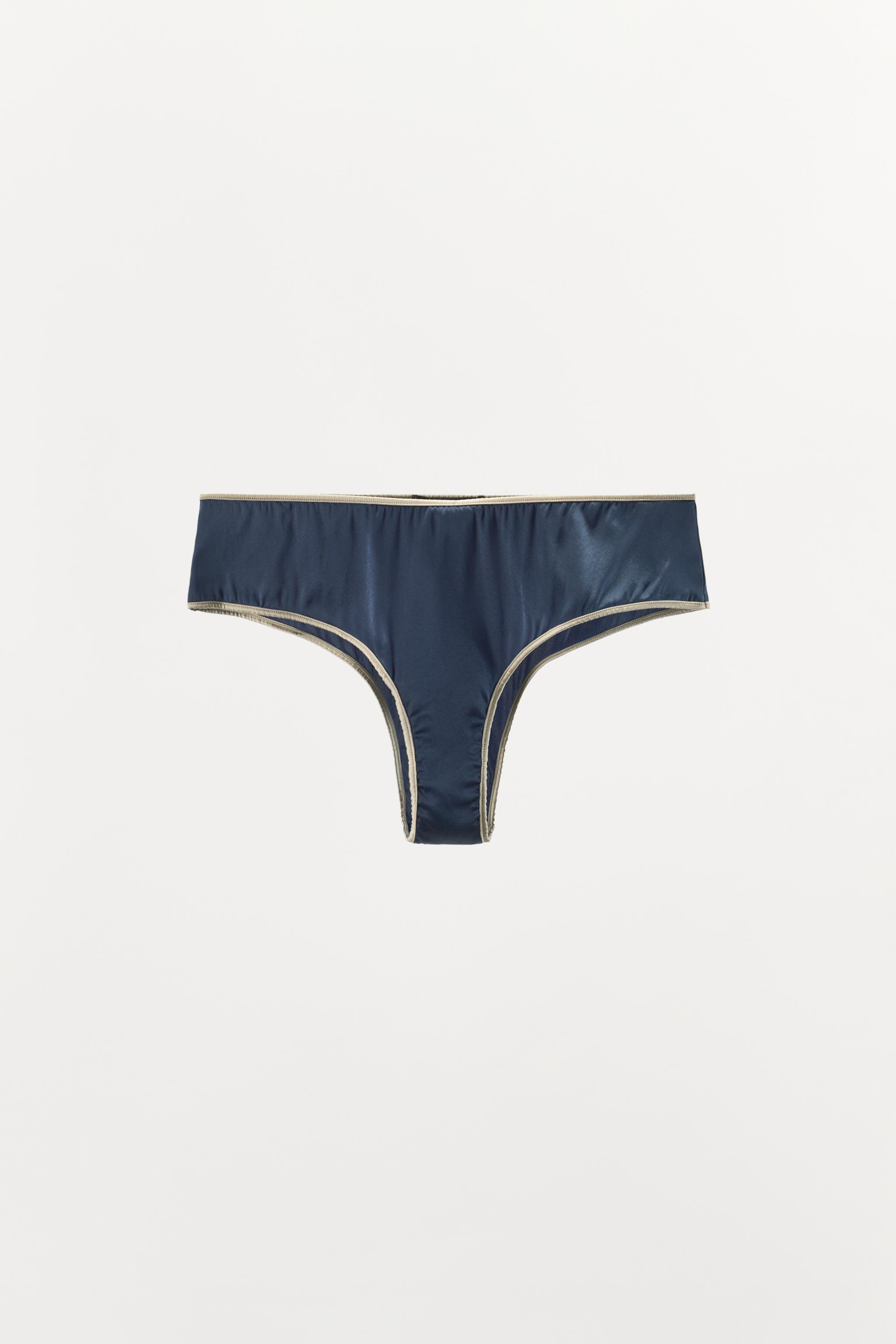 CULOTTE EN SOIE À BANDE CONTRASTANTE